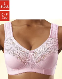 petite fleur by Lascana Entlastungs-BH rosé+weiß – Produktbild 1 von 1