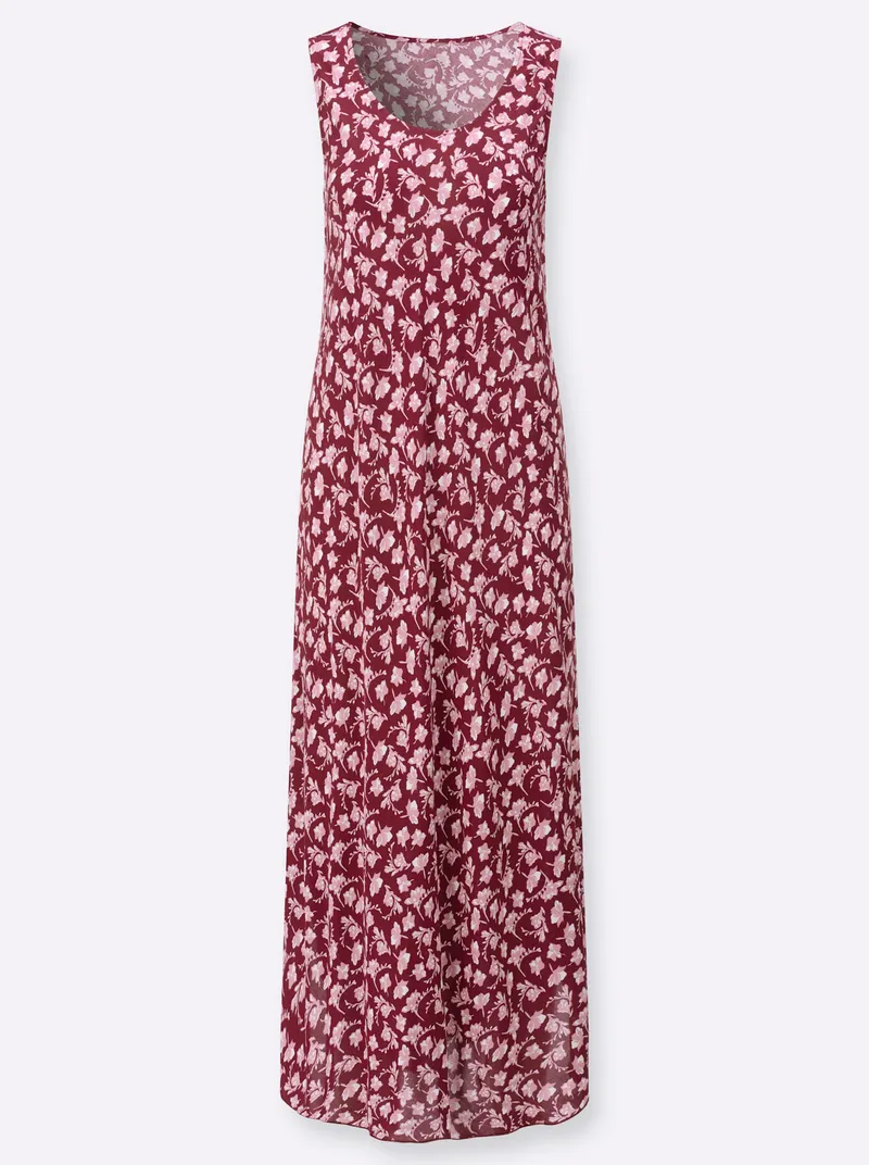 Witt Druckkleid, Bordeaux-weiß-bedruckt, – Produktbild 1 von 2