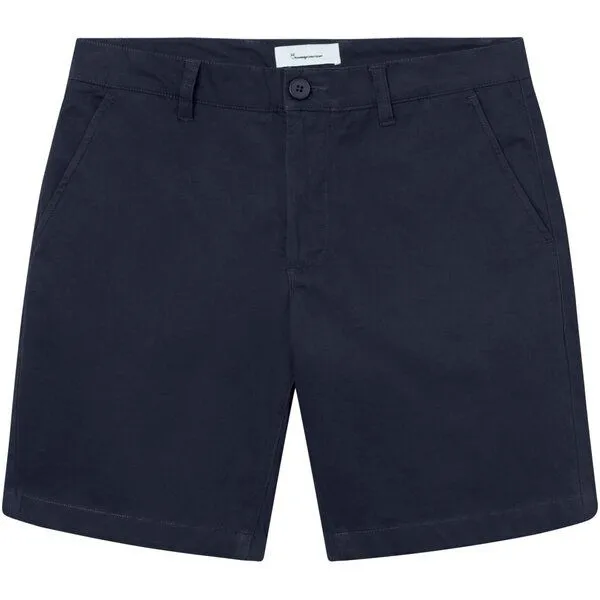 KnowledgeCotton Apparel KnowledgeCotton Apparel Shorts STRETCHED TWILL aus Bio-Baumwolle, Blau (total eclipse), – Produktbild 3 von 3