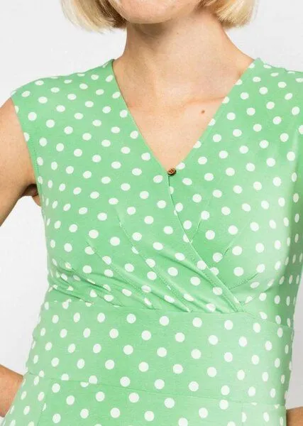 blutsgeschwister Blutsgeschwister "Shalala Tralala in Love" Kleid aus Biobaumwolle, Favourite green dot (grün), – Produktbild 2 von 4