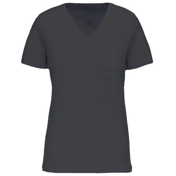 Greenspired Greenspired Basic Bio Damen T-Shirt mit V-Ausschnitt XS- 3 XL, Dunkelgrau, – Produktbild 1 von 1