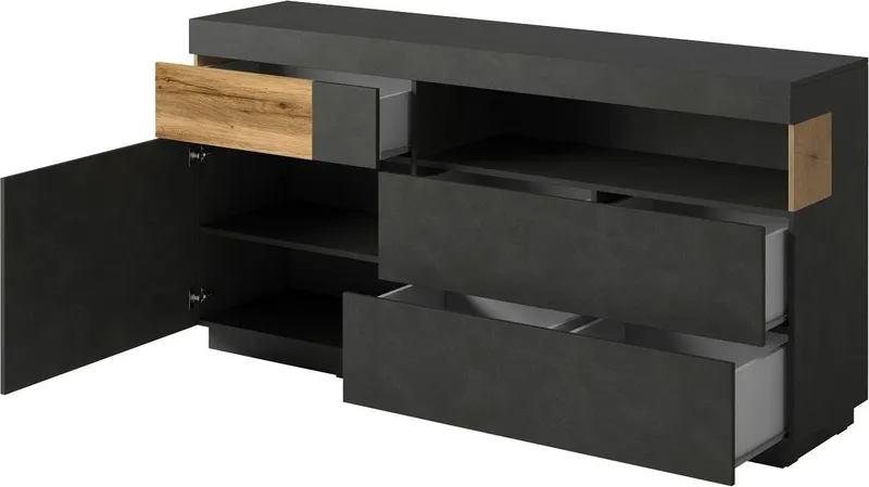 OTTO home Sideboard SILKE, Breite 169 cm, Grau, – Produktbild 3 von 5