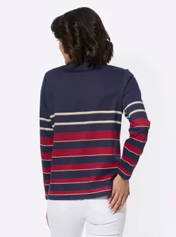 Witt Sweatshirt marine-kirsche-geringelt – Produktbild 1 von 1