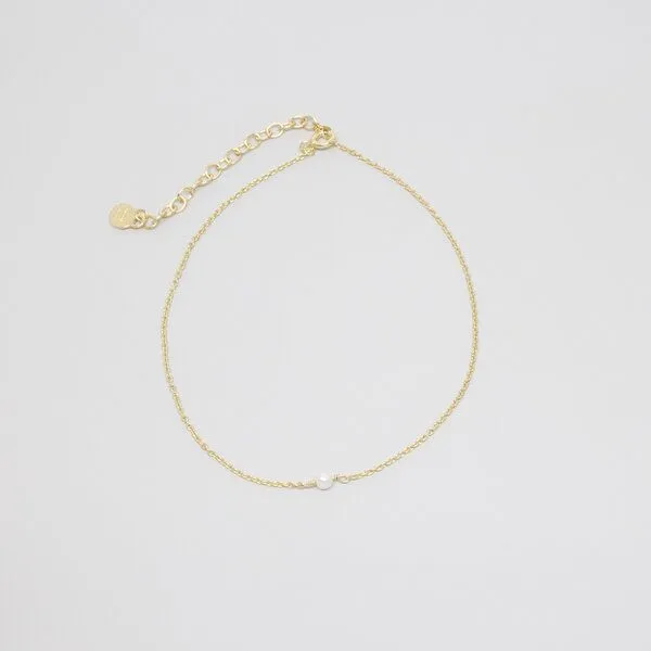 fejn jewelry fejn jewelry Fußkette 'single pearl' mit Süsswasserperle, Gold, – Produktbild 1 von 1