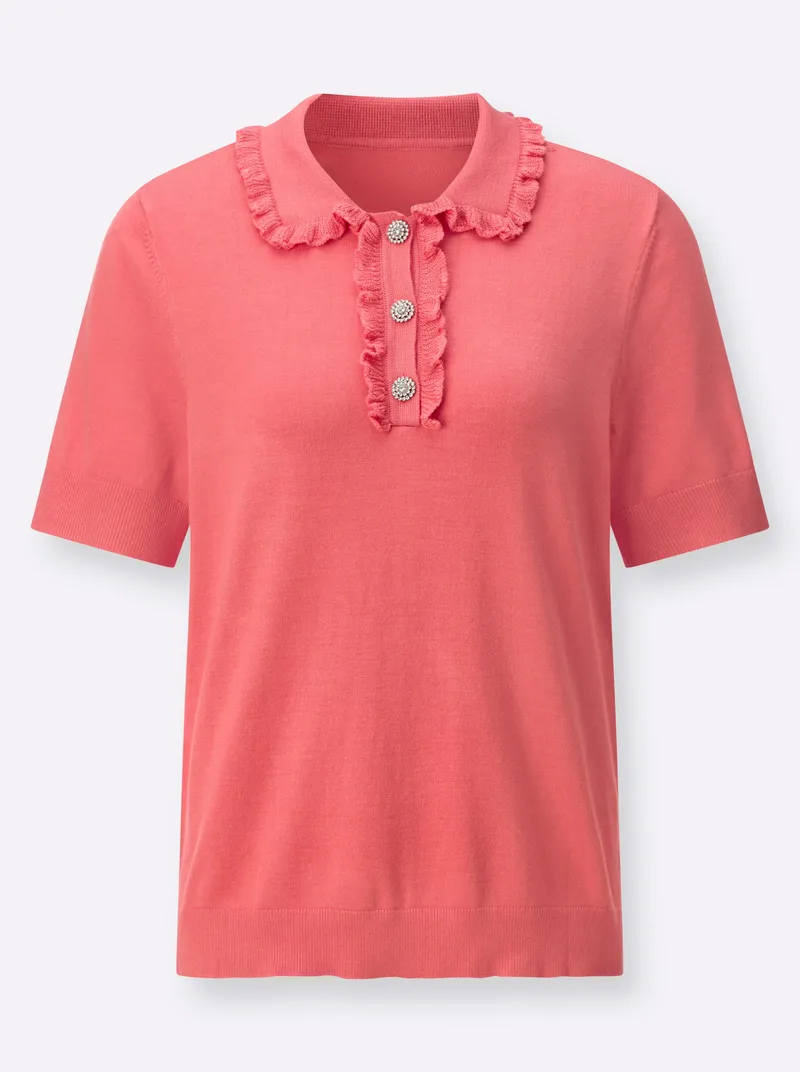 Witt Polopullover koralle, Koralle, – Produktbild 2 von 2