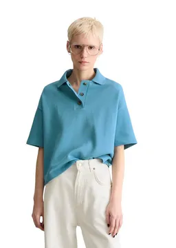Marc O'Polo DENIM Poloshirt aus weichem Rib-Jersey – Produktbild 1 von 1