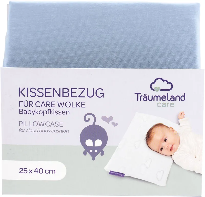 Träumeland Träumeland Babykissen Kissenbezug für WOLKE Babykopfkissen, Blau, – Produktbild 1 von 4