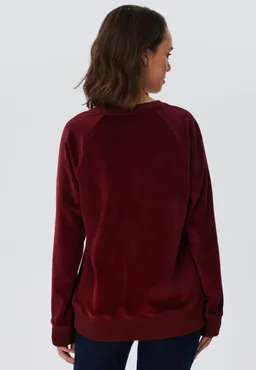 Leela Cotton Leela Cotton Damen vegan Sweatshirt Corduroy Bordeaux – Produktbild 1 von 1