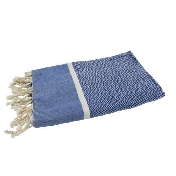 Just Be Just Be Hamamtuch / Strandtuch Chevron, Königsblau, – Produktbild 1 von 1