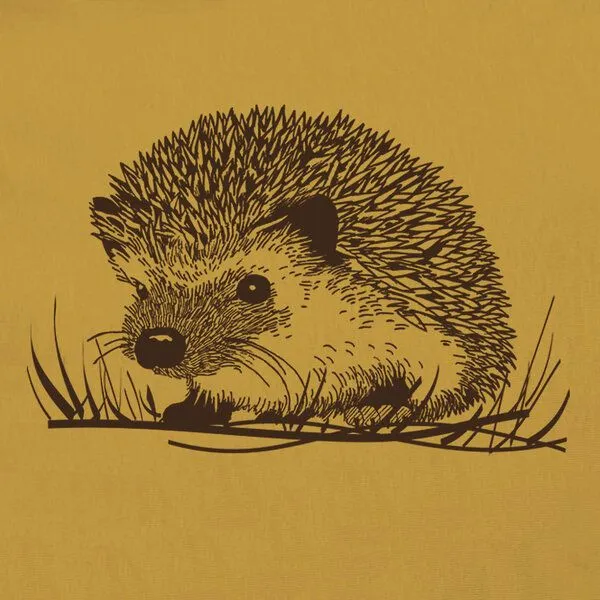 little kiwi little kiwi Kinder Hoodie, "Igel", Ocker-gelb, – Produktbild 2 von 4
