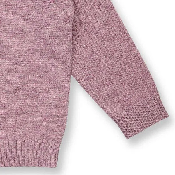 Sense Organics Sense Organics Kinder Strickpullover aus Merinowolle, Modell IKE, Mauve melange, – Produktbild 3 von 3