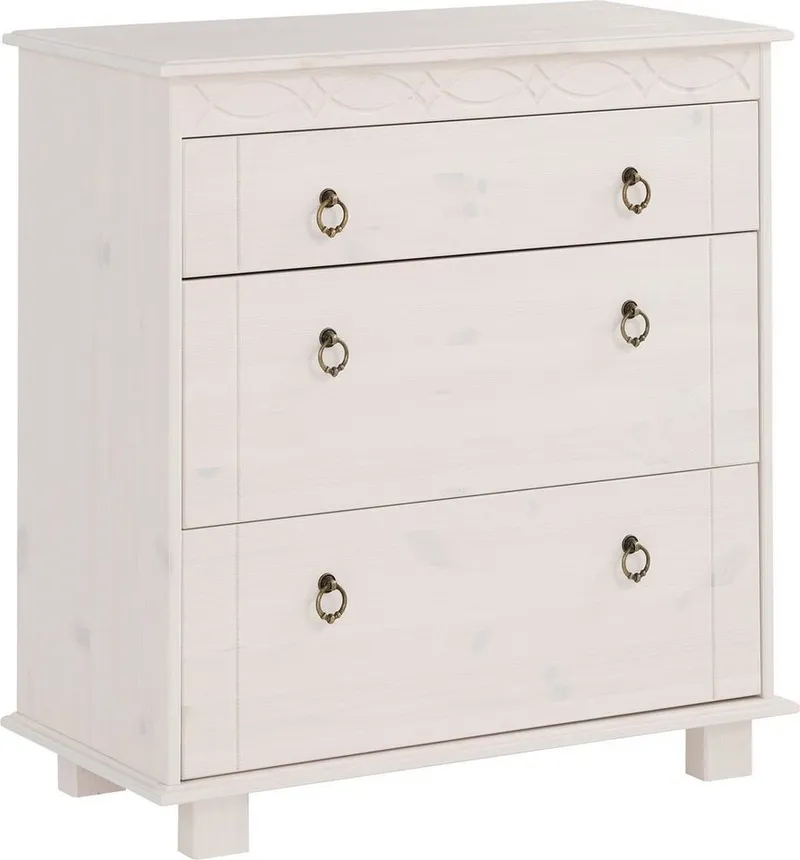 OTTO home Kommode Indra Sideboard (B/T/H: 74/35/75 cm), 74 cm breit, Weiß, – Produktbild 3 von 5