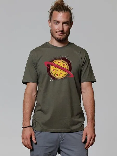 watapparel watapparel T-Shirt Unisex Pizza Planet, Khaki, – Produktbild 2 von 3