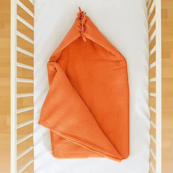 PAPATE PAPATE Babynest aus Bio-Baumwolle, Rot, – Produktbild 4 von 4