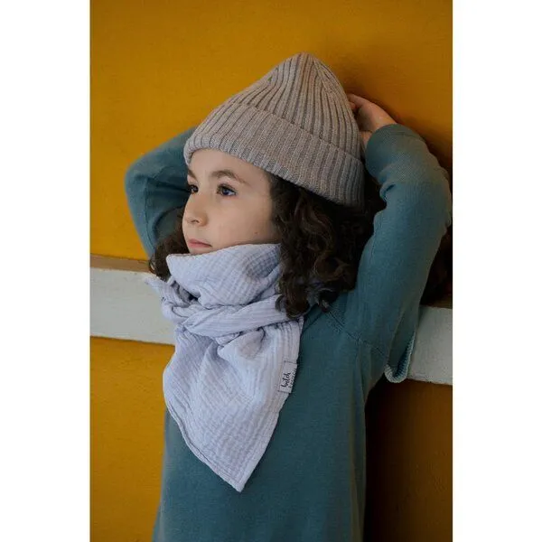 Hutch&Putch Hutch&Putch Musselin Halstuch - Dreieckstuch - Schal für Kleinkinder (1-6 Jahre) aus 100% Bio-Baumwolle, Light grey, – Produktbild 3 von 3