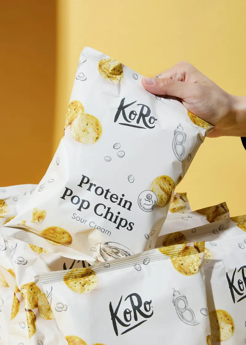 KoRo Protein Pop Chips mit Sour Cream 14 x 50 g – Produktbild 2 von 5
