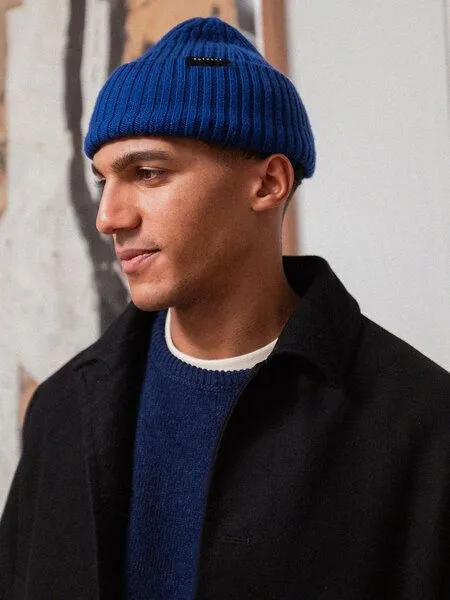 Rotholz Rotholz Mütze - Classic Ribbed Beanie - aus Wolle, Royal blue (blau), – Produktbild 2 von 4