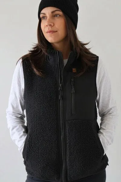 Kultgut Kultgut Sherpa-Weste, Schwarz, – Produktbild 1 von 4