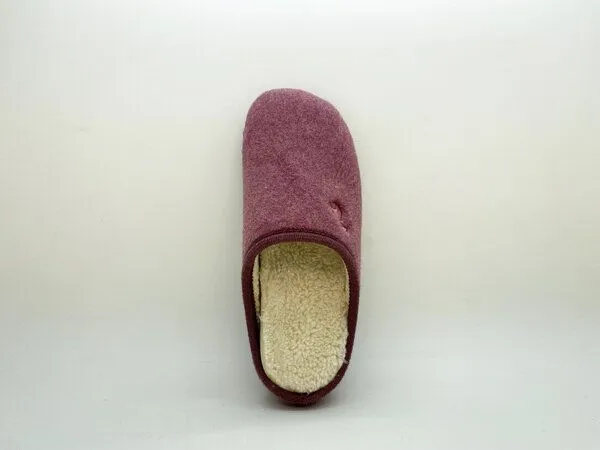 thies Veganer Hausschuh "thies ® Organic Slipper", aus superweicher Bio-Baumwolle, Bordeaux (rot), – Produktbild 3 von 4