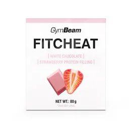 GymBeam Food GymBeam Fitcheat Protein Schokolade 80 g white chocolate strawberry – Produktbild 1 von 1