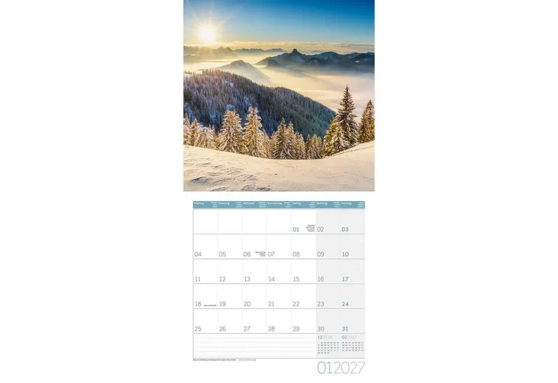 Ackermann Wandkalender Magie des Lichts Kalender 2027 - 30x30 - Art12 – Produktbild 2 von 3