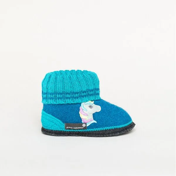 Kitz-Pichler Kitz-Pichler Hüttenschuhe LM Kauns Einhorn, Hell-blau, – Produktbild 2 von 4