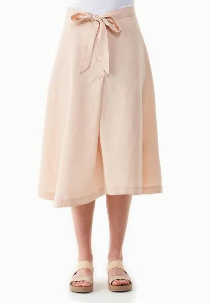 ORGANICATION ORGANICATION Rock aus TENCEL Lyocell und Leinen, Beige(soft beige), – Produktbild 2 von 4