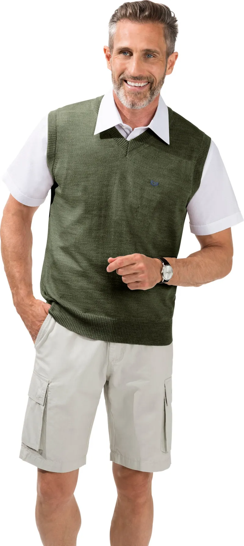 marco donati Stricktop, Khaki, – Produktbild 2 von 2