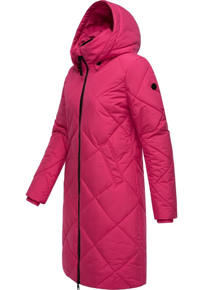 ragwear ragwear Steppmantel Rebela stylischer Winterparka mit abnehmbarer Kapuze, Rosa, – Produktbild 2 von 4