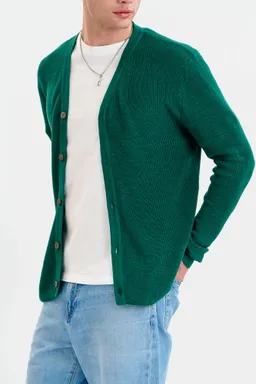 KOMODO KOMODO Herren vegan Strickjacke Lucas Grün – Produktbild 1 von 1