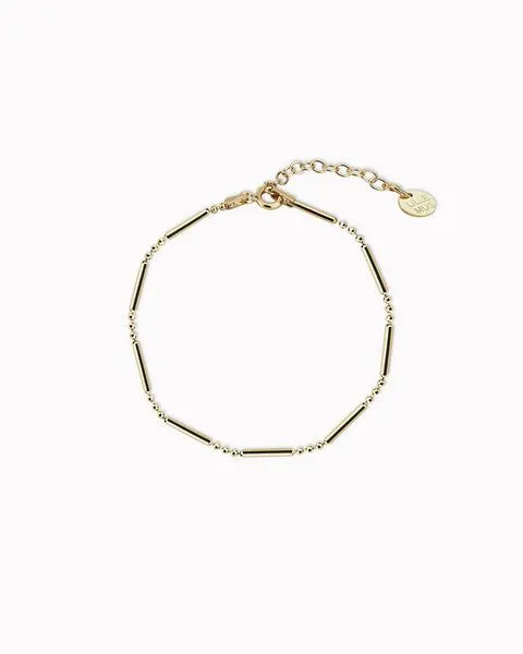 lille mus lille mus Armband 'Perlenstab' 925 Silber, Gold, – Produktbild 3 von 3