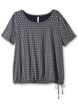 sheego T-Shirt nachtblau-gemustert – Produktbild 1 von 1