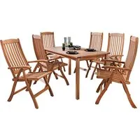 Rondo Gartenmöbel-Set 'Calea', 7-teilig, 6 Sessel, 1 Tisch – Produktbild 1 von 1