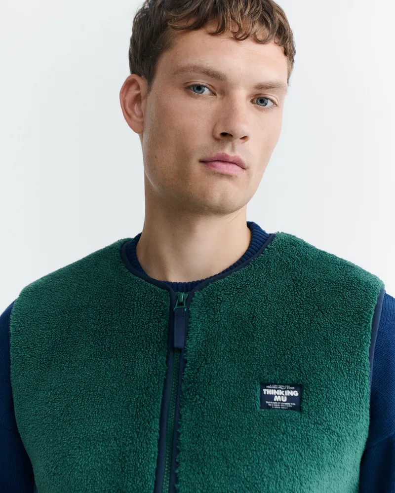 thinking mu Thinking MU Herren vegan Weste Troy Green, Grün, – Produktbild 1 von 2