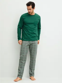 CALIDA CALIDA Schlafanzug Relax Imprint 2 (2 tlg) Langarm-Shirt & Hose mit geradem Bein – Produktbild 1 von 1