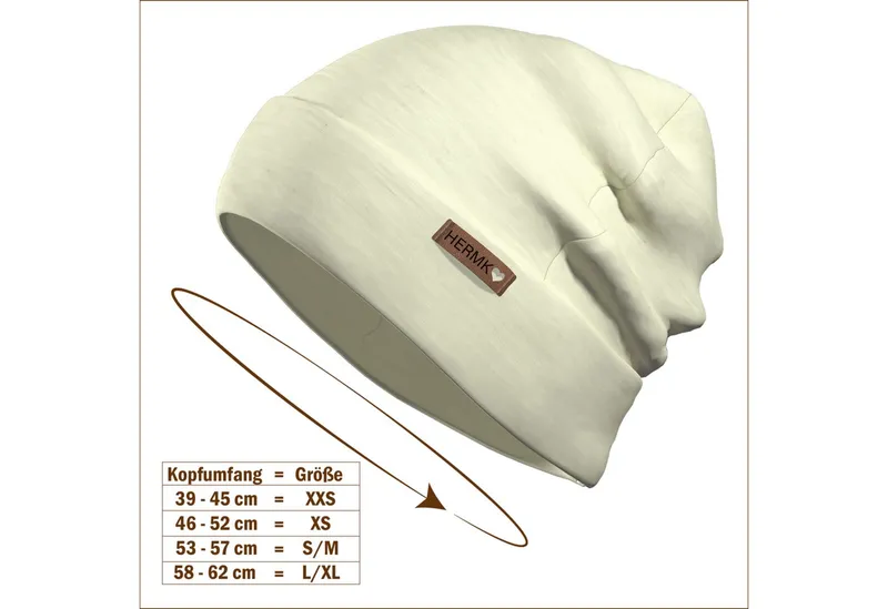 HERMKO Beanie 8840911 Mütze für Damen und Herren aus Merinowolle und Tencel, Schwarz, – Produktbild 4 von 4