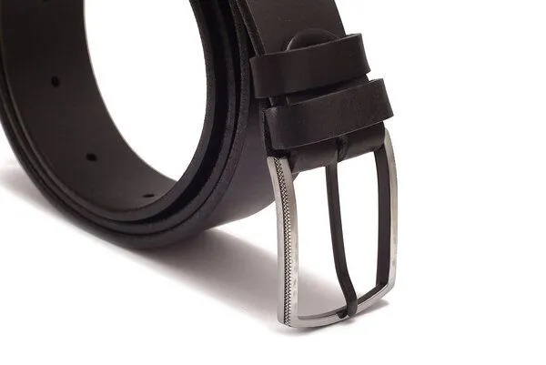 Simaru Simaru Ledergürtel pflanzlich gegerbt - EU, Schwarz glatt, – Produktbild 5 von 7