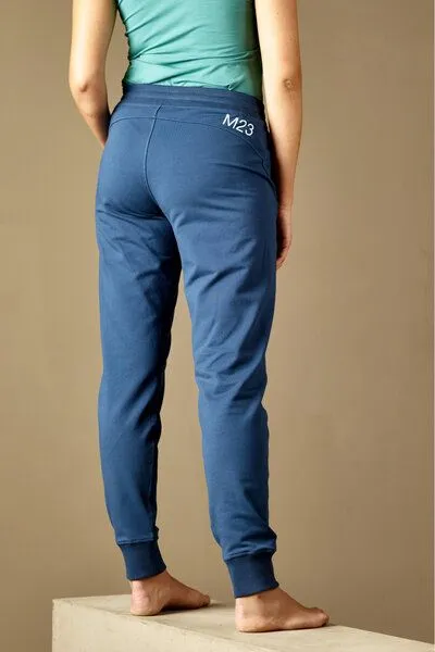 M23 M23 Damen Jogginghose aus Bio-Baumwolle, Modell „Emma“, Blau, – Produktbild 3 von 5