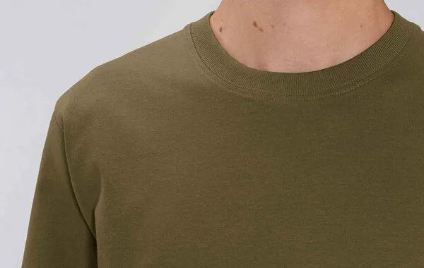 YTWOO YTWOO Herren schweres Bio T-Shirt. Männer Premium Basic Shirt. Heavy Cotton, Khaki, – Produktbild 2 von 3