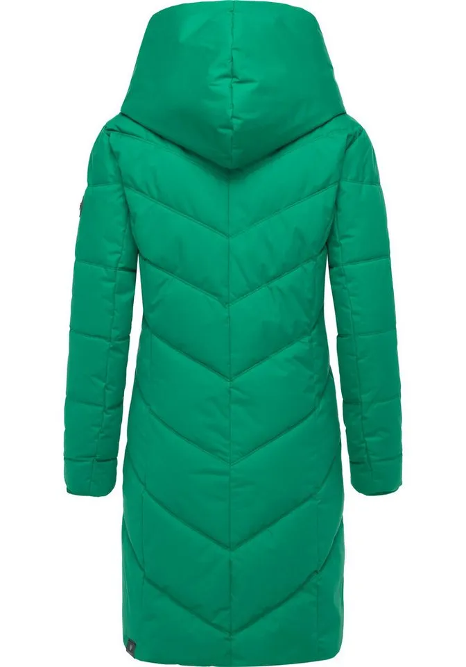 ragwear ragwear Steppmantel Natalka stylischer, gesteppter Winterparka mit gefütterter Kapuze, Gelb|grün, – Produktbild 4 von 4