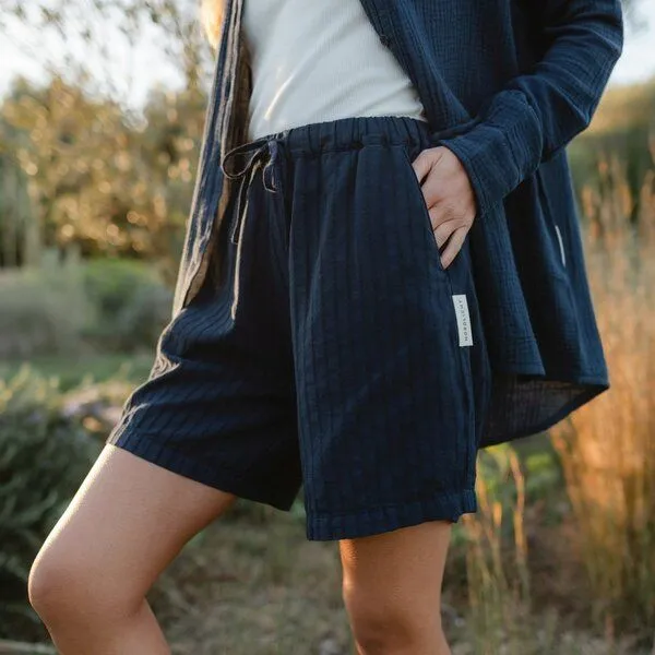 NORDLICHT NORDLICHT Shorts Tinja mit Streifen, Marineblau, – Produktbild 4 von 4