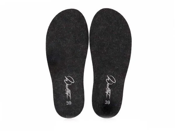 WoolFit WoolFit 3mm dünne Filz-Einlegesohlen 100% Wollfilz - mulesingfrei - für viele Schuhe geeignet, Dunkelgrau, – Produktbild 2 von 3