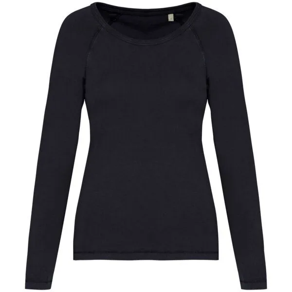 Greenspired Greenspired Umweltfreundliches Raglan-Langarmshirt für Damen 180g/m² XS - XXL, Verwaschenes kohlengrau, – Produktbild 1 von 2