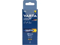 Varta Varta Alkaline-Batterien "Longlife Power" Mignon AA, LR06, 1,5V, 40 Stk. – Produktbild 1 von 1