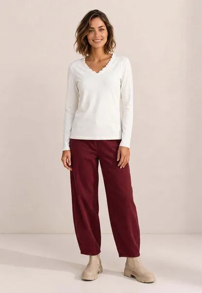 LANA Organic LANA Organic Bio Baumwollshirt, Modell Conny, Ecru, – Produktbild 2 von 4