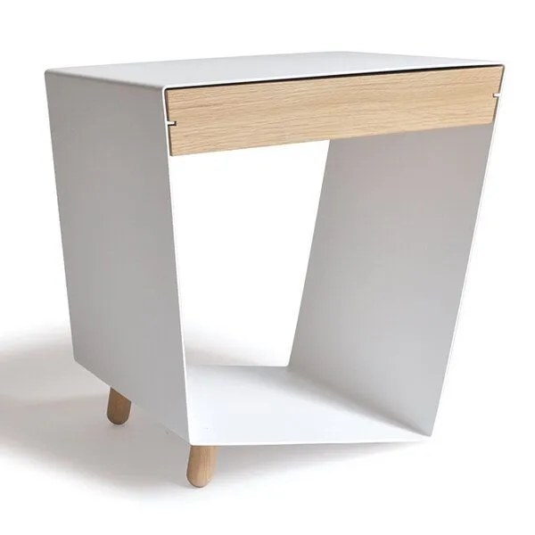 chris&ruby chris&ruby 12° Beistelltisch mit Schublade, Weiss, – Produktbild 2 von 4