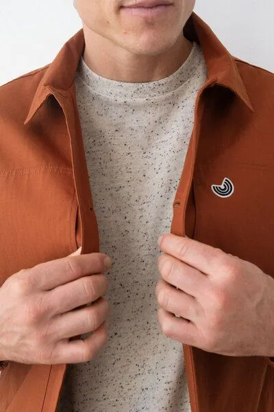TWOTHIRDS TWOTHIRDS Ripstop-Overshirt aus Bio-Baumwolle Pollock, Umber orange, – Produktbild 3 von 3