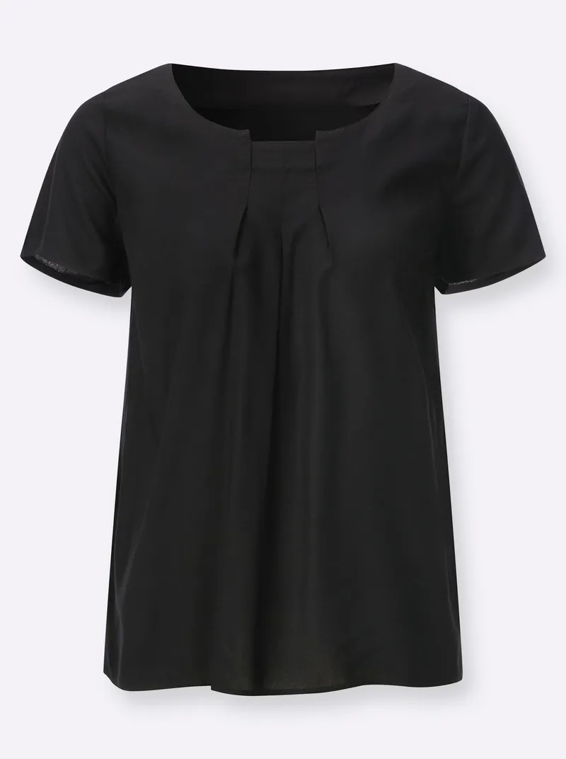 Witt Kurzarmbluse schwarz, Schwarz, – Produktbild 2 von 2