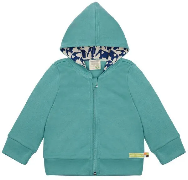 loud + proud loud + proud Babys & Kinder, Kapuzenjacke, GOTS-zertifiziert, Oregano (grün), – Produktbild 1 von 2