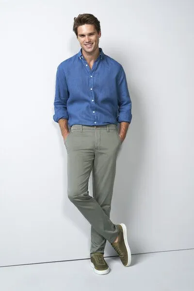 M 5 BY MEYER M 5 BY MEYER Chino mit Stretchbund, Grün (oliv), – Produktbild 5 von 8